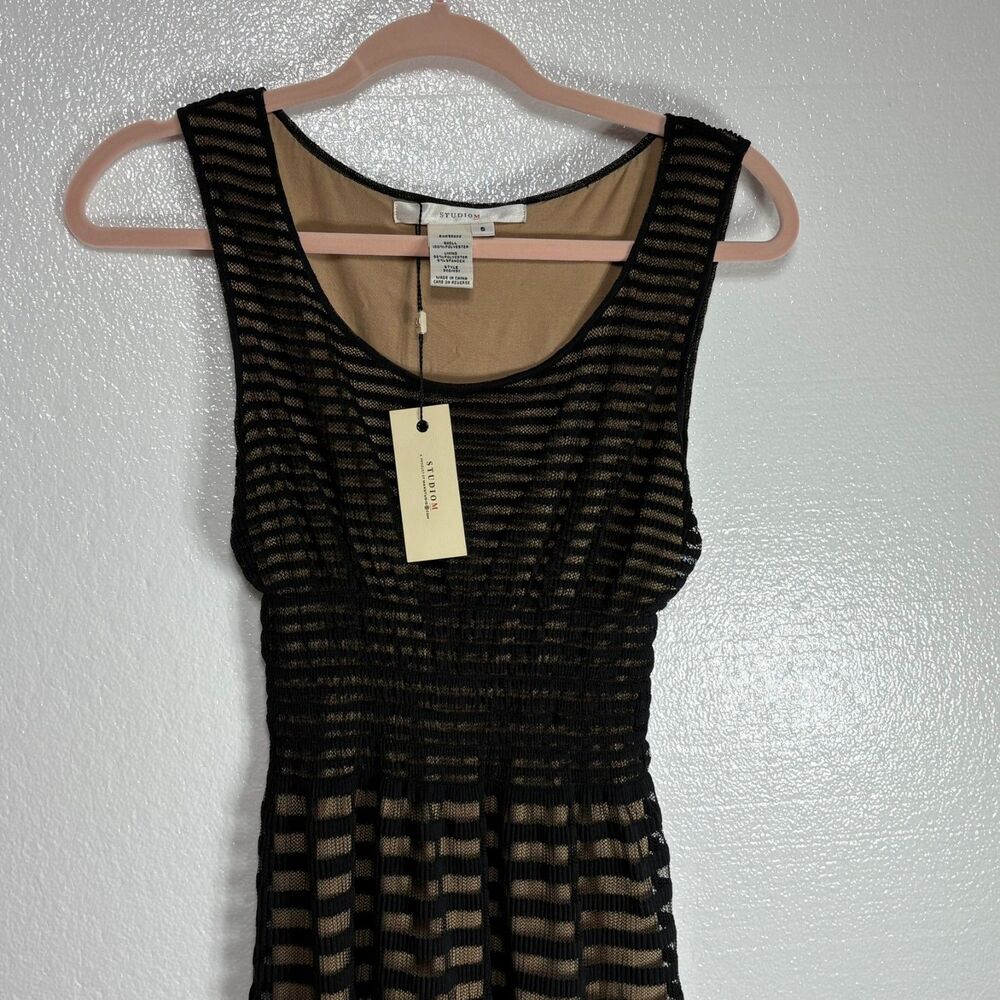Studio M Black Lace Stretchy Dress with Lining Size Small NWT - Picture 2 of 12
